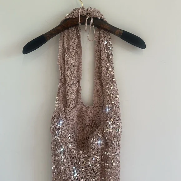 Retrofete TOSCA SEQUIN CROCHET JUMPSUIT XS/S NWT - Picture 12 of 17
